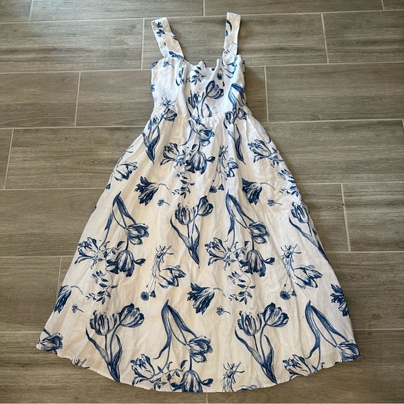 Reformation Frieda Linen Midi Dress NWOT - Picture 2 of 4